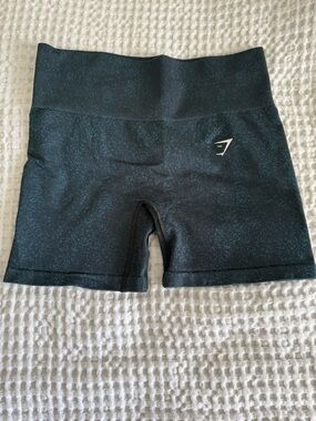 Gymshark Women's High-Waist Teal Speckled Bike Shorts